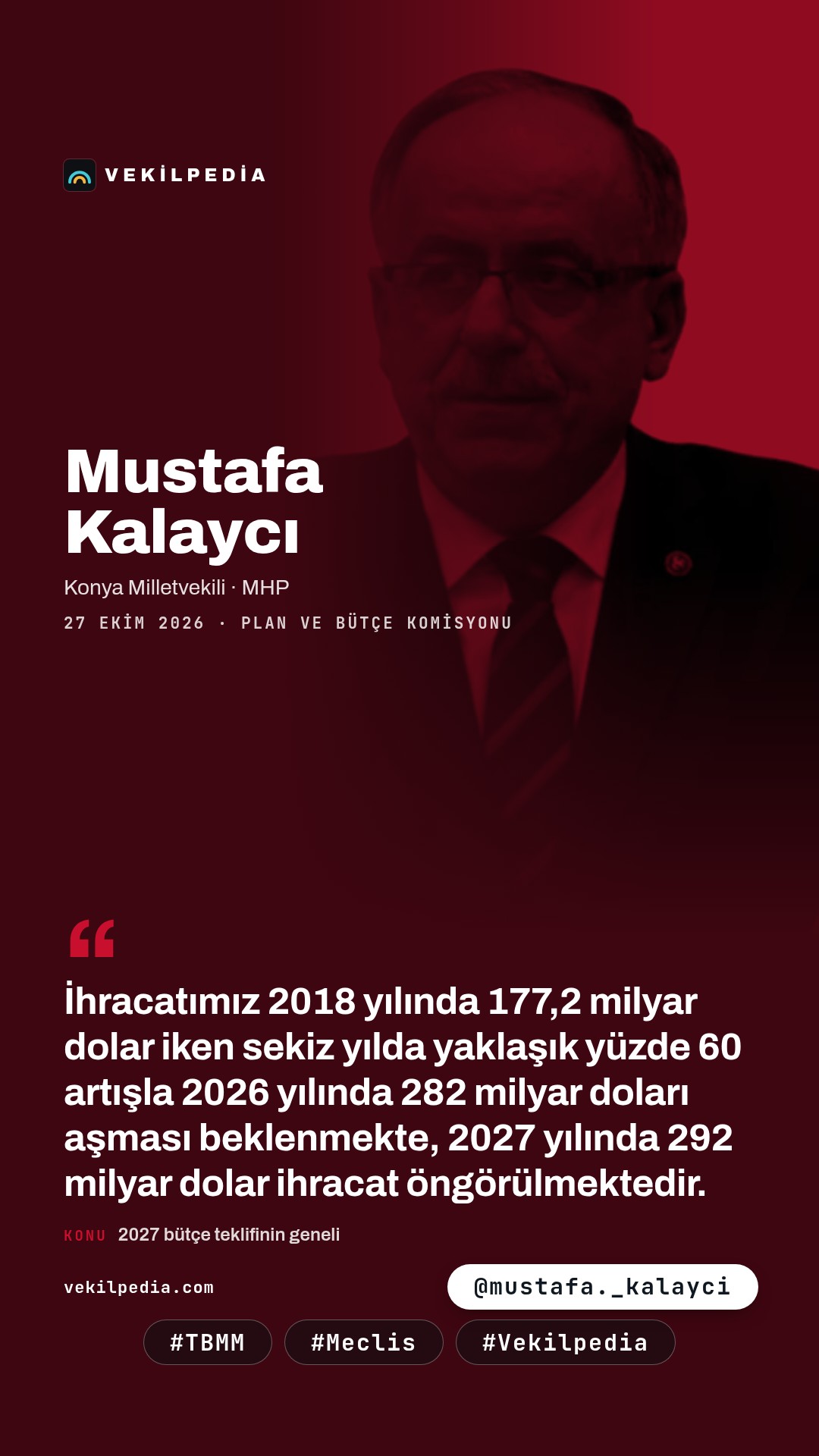 Kalaycı: Emekli aylıkları arasındaki eşitsizlikleri giderecek düzenleme yapılmalı — Instagram paylaşımı
