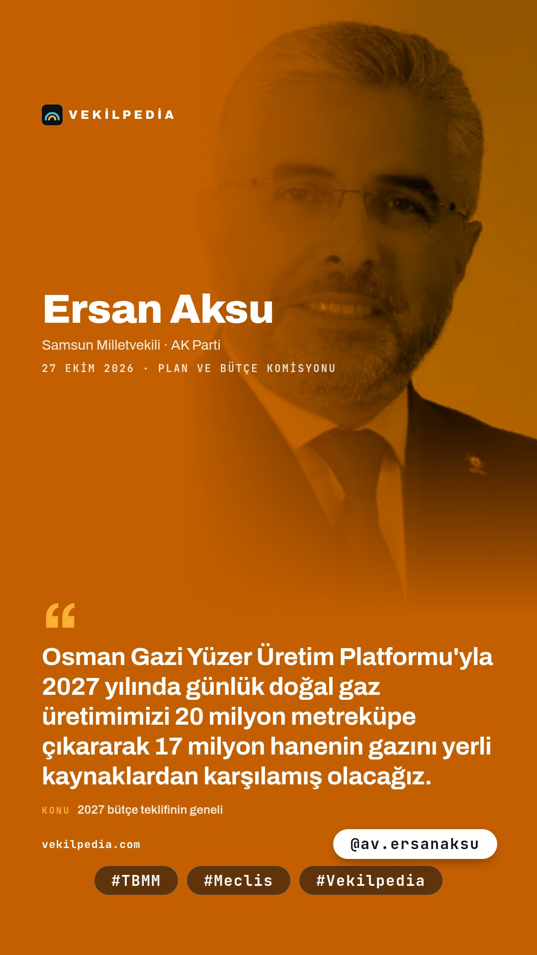 Aksu: 2027 bütçesinde sağlık için ayrılan kaynak 4 trilyon 532 milyar lira — Instagram paylaşımı