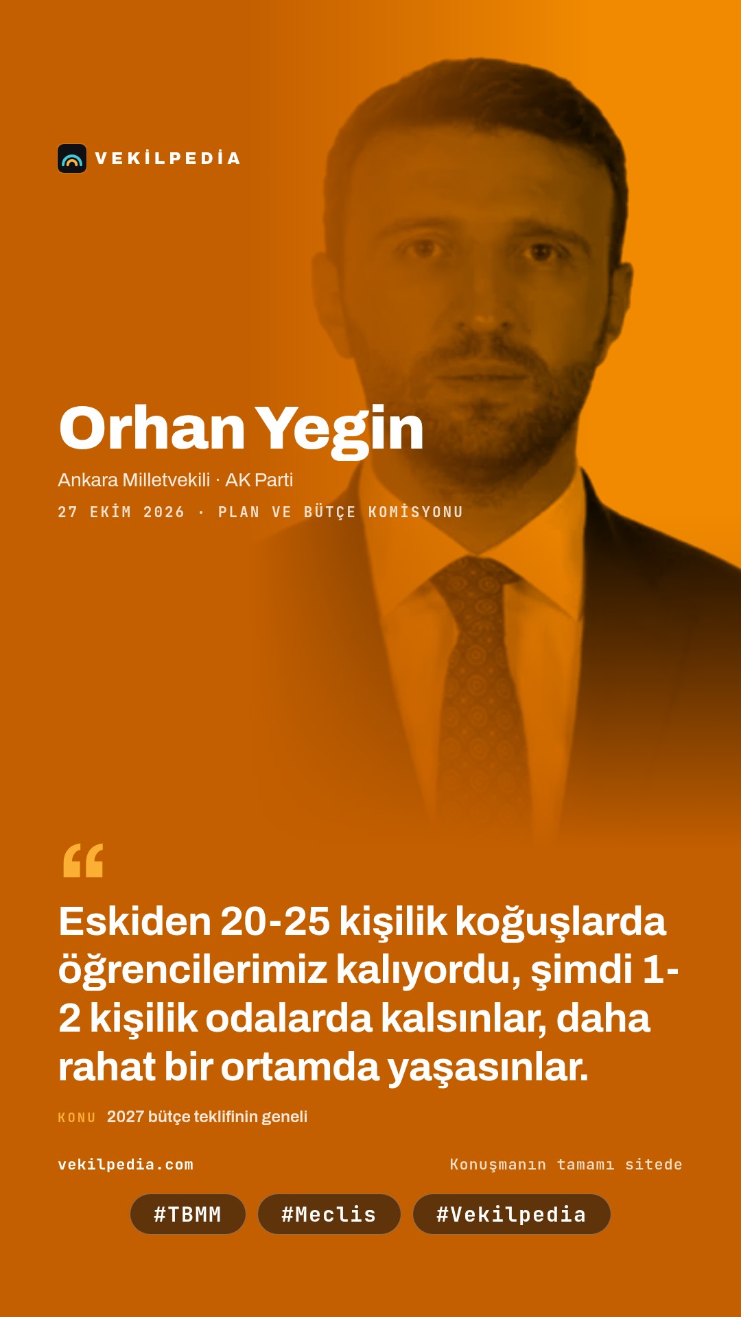 Yegin: "Biz yığınak değil bir ekosistem kuruyoruz" — Instagram paylaşımı