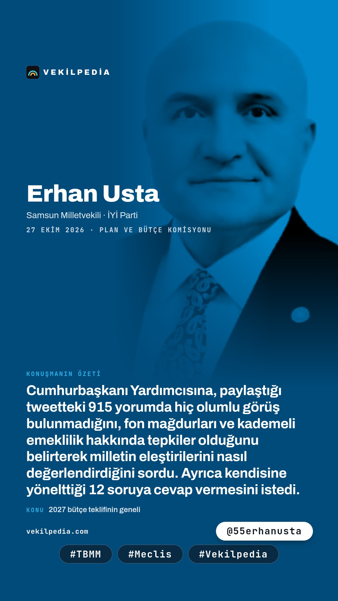 Usta: Milletin sosyal medyadaki eleştirilerini nasıl değerlendiriyorsunuz? — Instagram paylaşımı