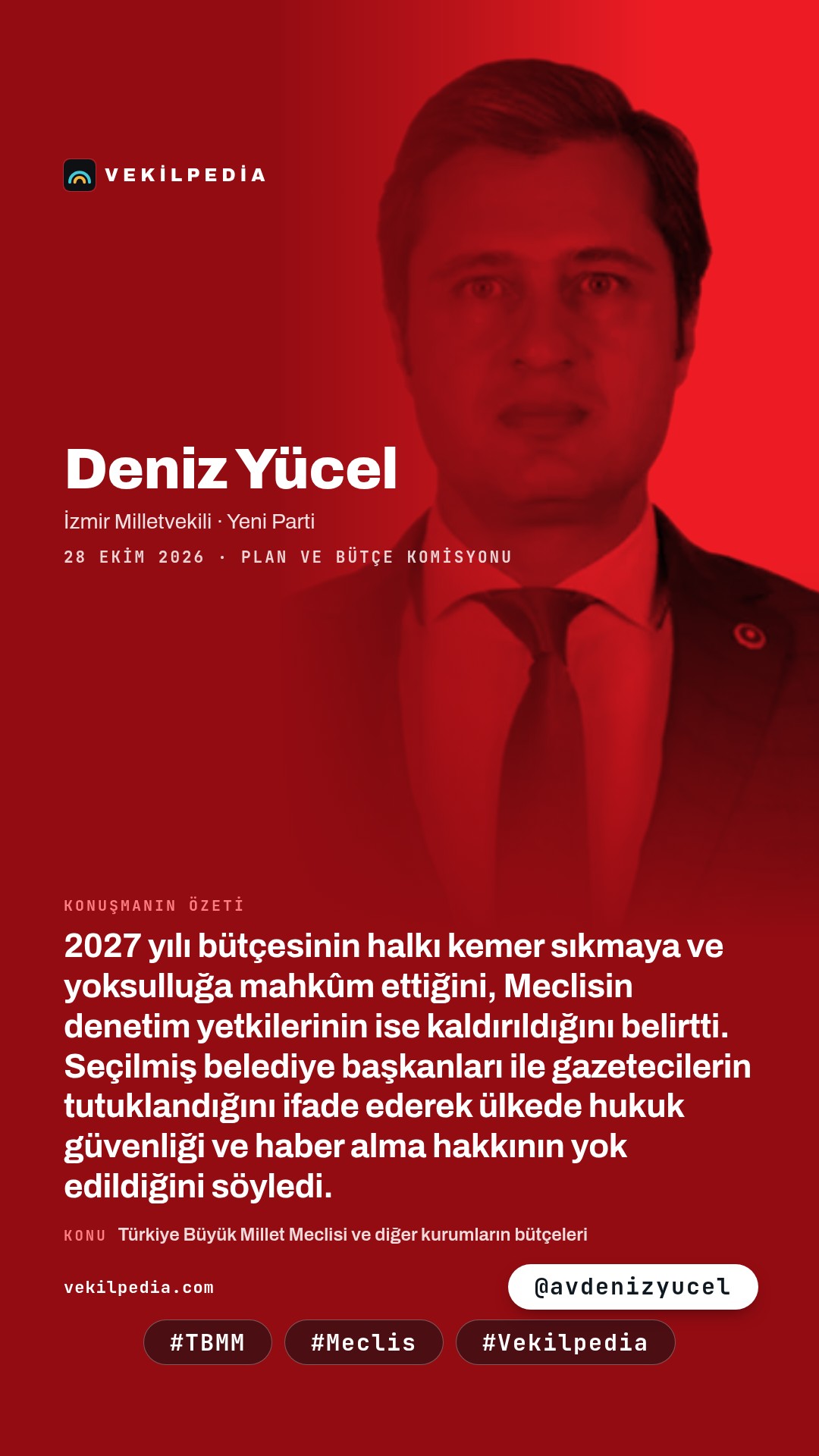 Yücel: 40'a yakın belediye başkanı tutuklandığı için görevde değil — Instagram paylaşımı