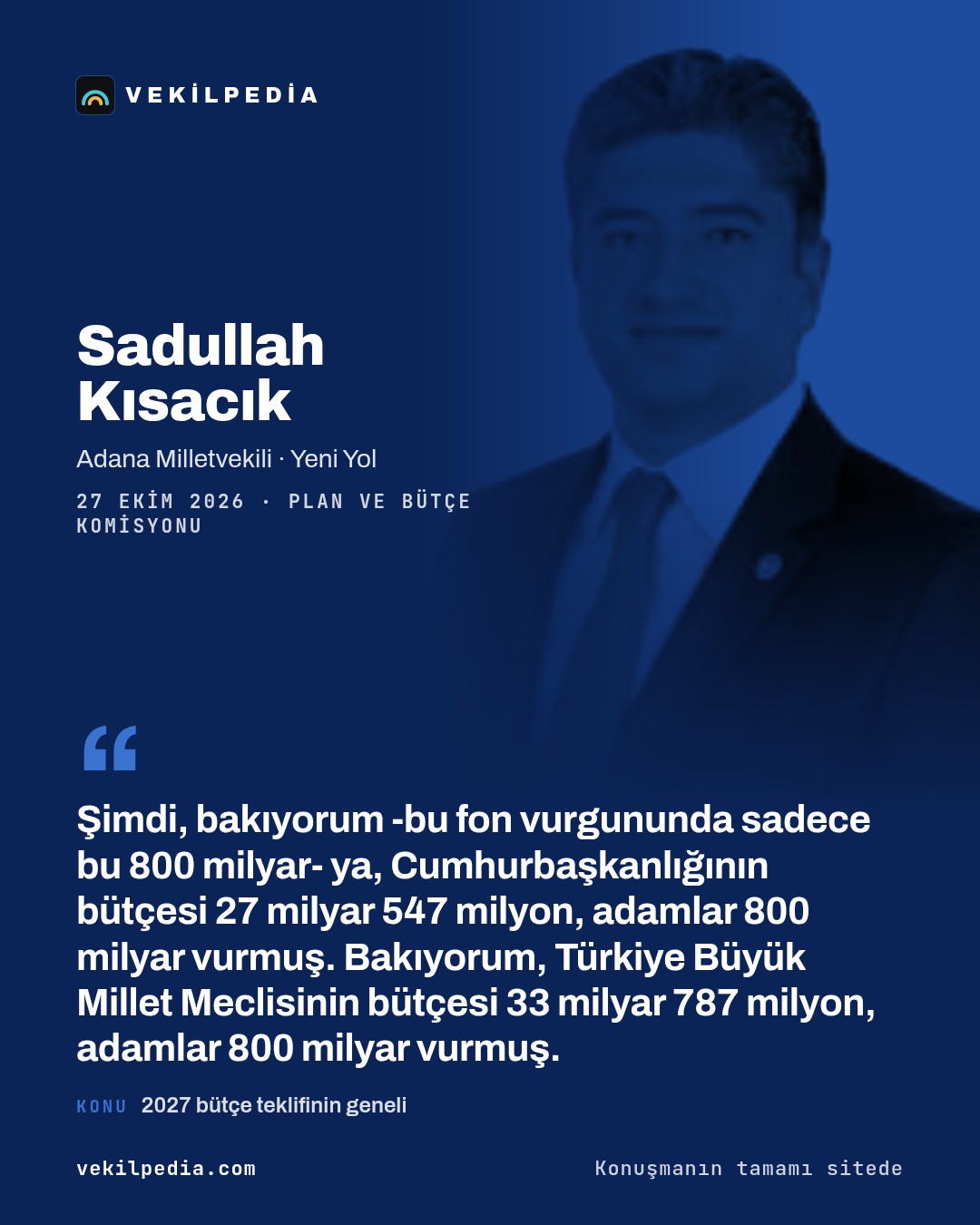 Kısacık: "Fon vurgununda ulaşılamayan para 800 milyar TL" — X paylaşımı