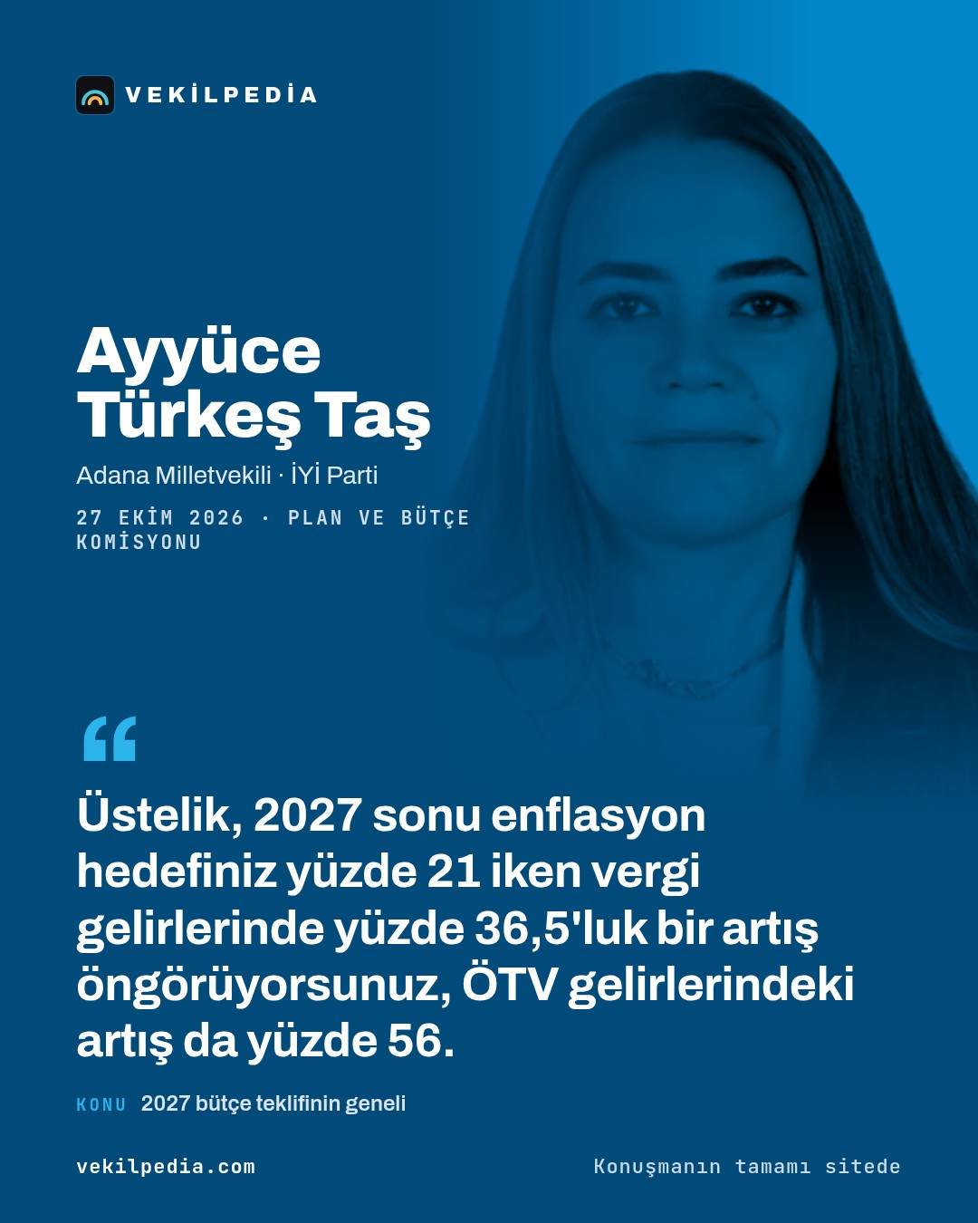 Türkeş Taş: 2027 bütçesinde yaklaşık 4 trilyon liralık faiz gideri öngörülüyor — X paylaşımı