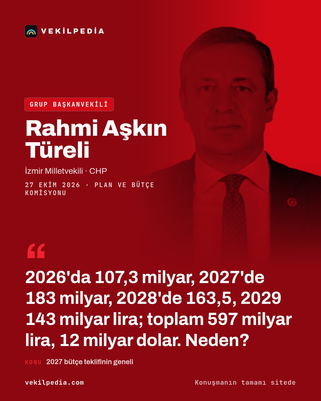 Türeli: Kalkınma planı ile orta vadeli program arasında uyum yok — X paylaşımı