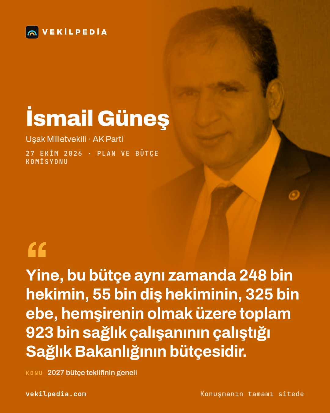 Güneş: 2027 bütçesi 86 milyonun bütçesidir — X paylaşımı