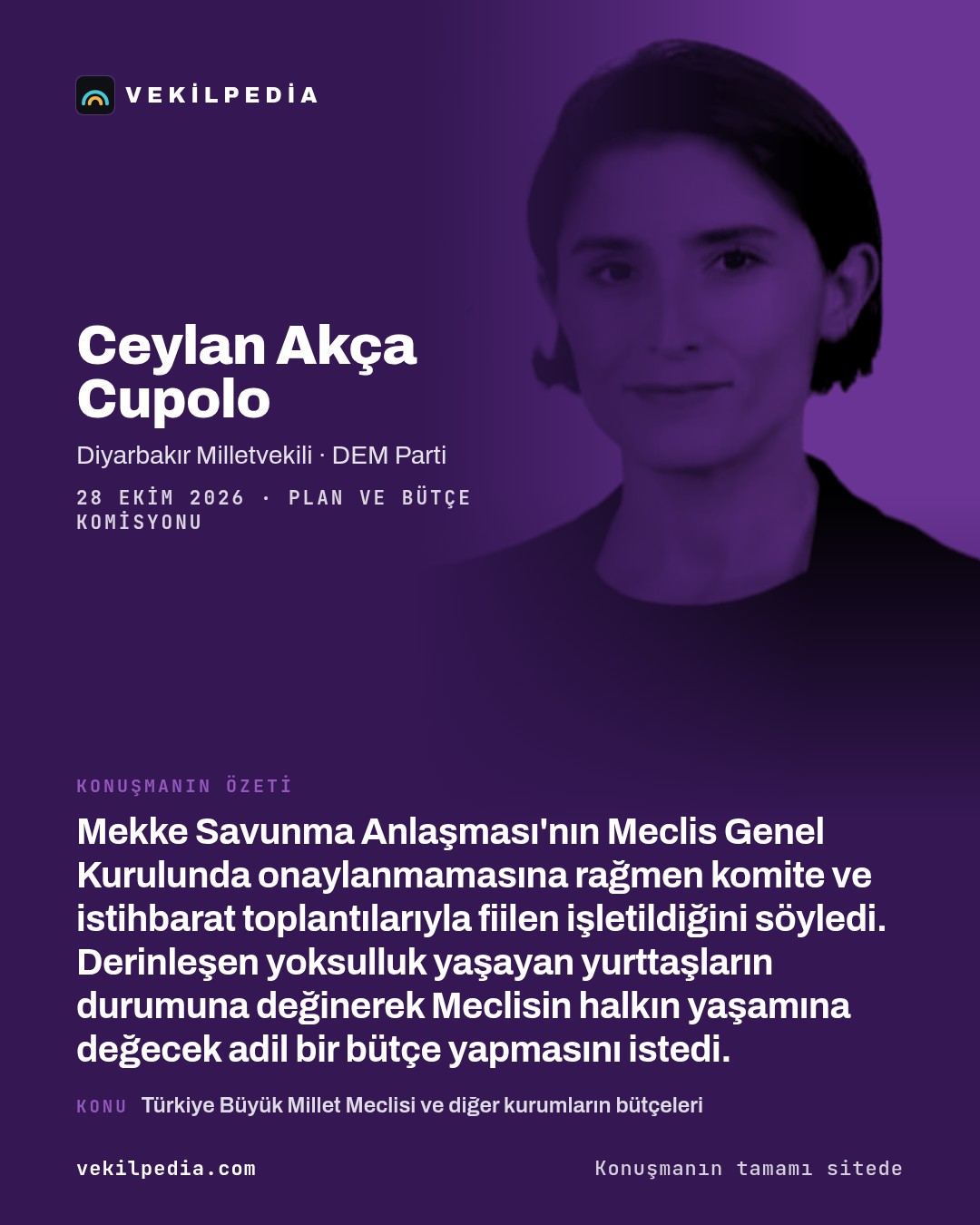 Akça Cupolo: Mekke Savunma Anlaşması Mecliste onaylanmadan uygulamaya girdi — X paylaşımı