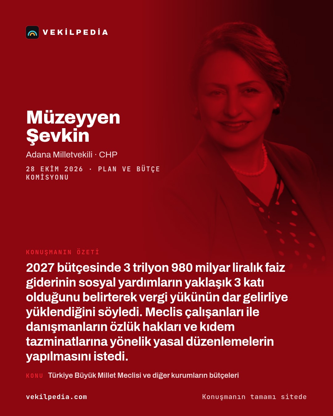 Şevkin: Sosyal yardım ve desteklerin yaklaşık 3 katı faiz ödemelerine gidiyor — X paylaşımı