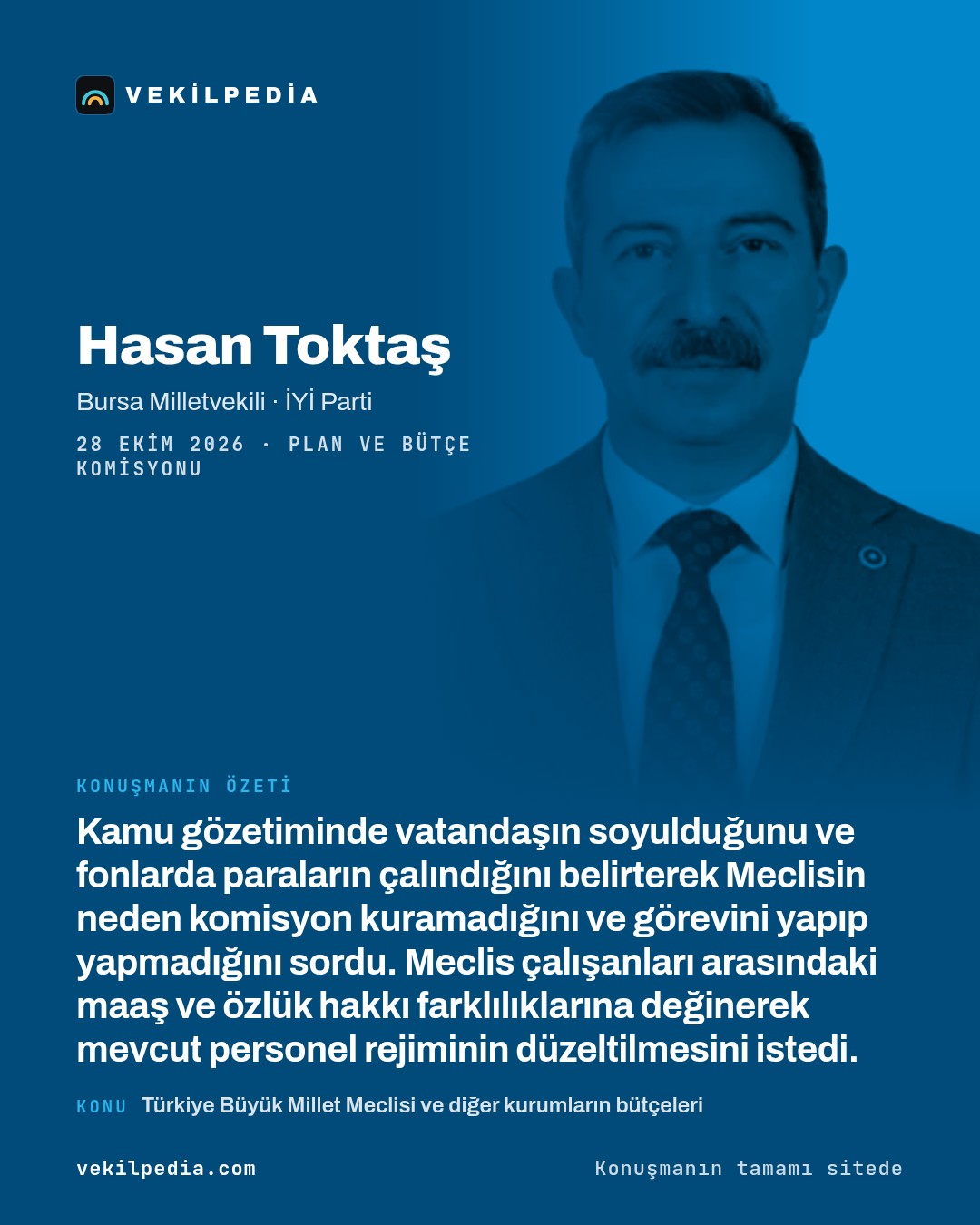 Toktaş: Meclis denetleme görevini yeterince yapıyor mu? — X paylaşımı