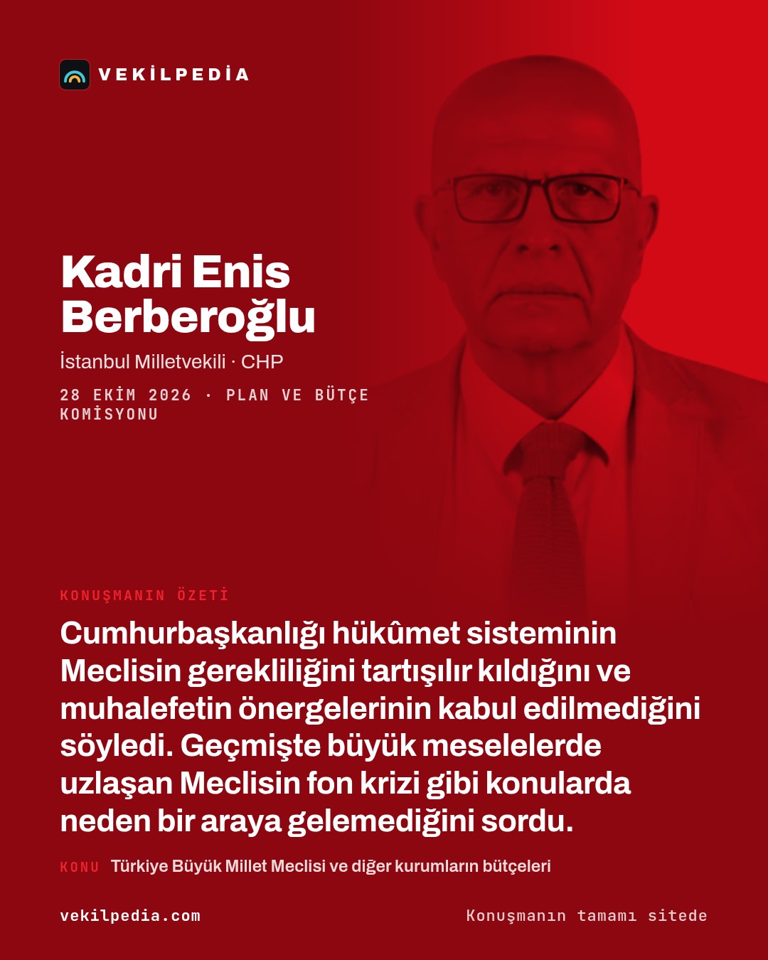 Berberoğlu: Meclisin iradesinin gösterilmesi bir rejim sorunu hâline geliyor — X paylaşımı