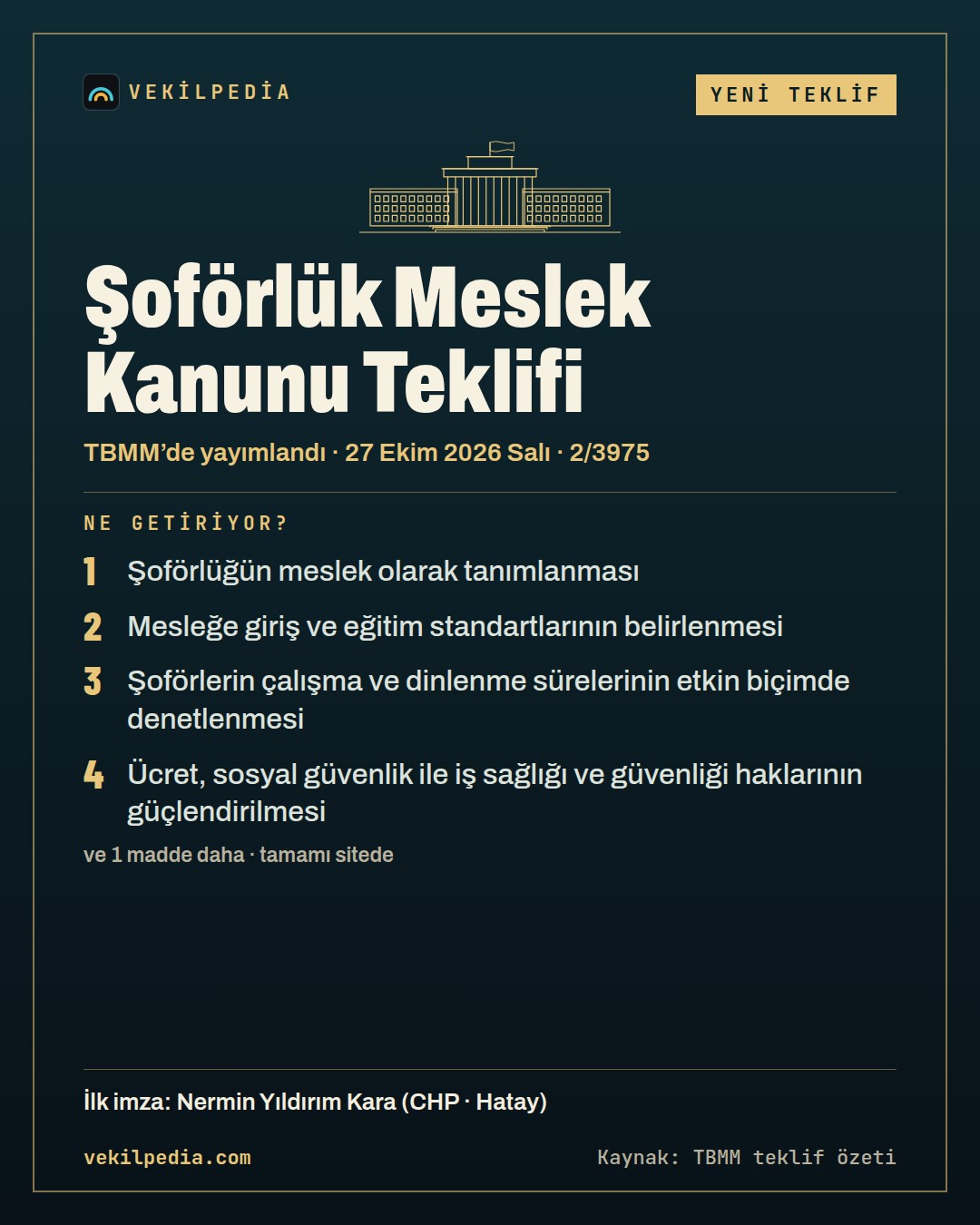 Yıldırım Kara: Şoförlük meslek olarak tanımlansın — X paylaşımı