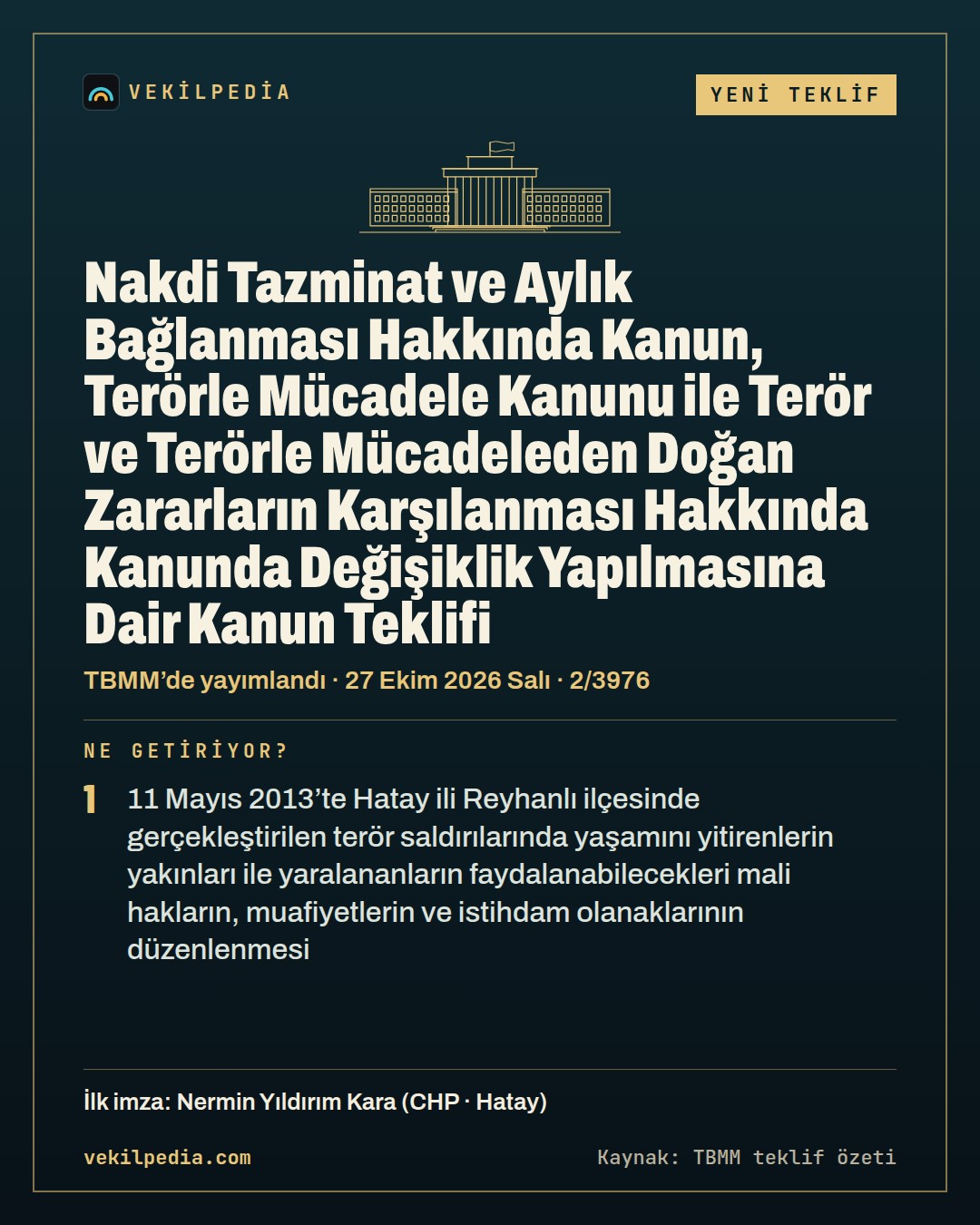 Yıldırım Kara: Reyhanlı saldırısı mağdurlarına şehitlik ve mali haklar verilsin — X paylaşımı
