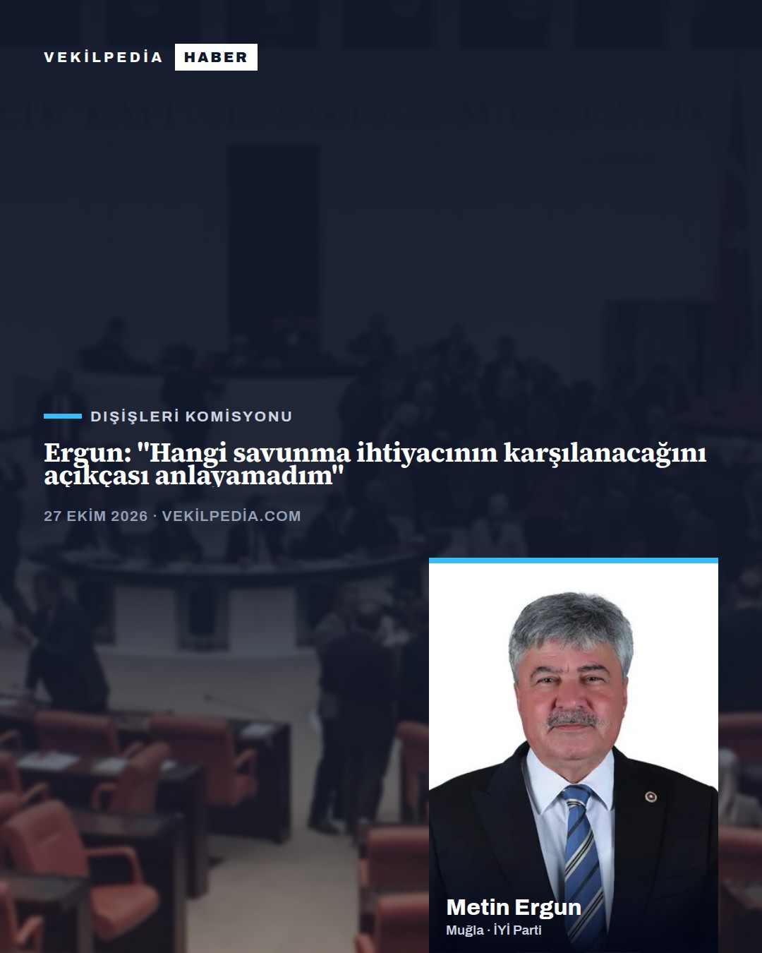 Ergun: "Hangi savunma ihtiyacının karşılanacağını açıkçası anlayamadım"